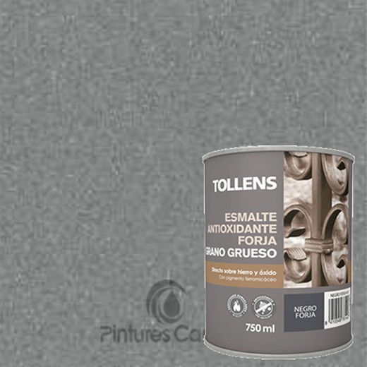 Esmalte forja grano grueso gris acero marca Tollens