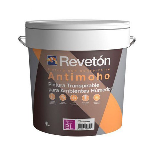 Pintura Con Conservante Antimoho Blanco marca Reveton