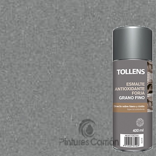 Spray esmalte forja grano fino gris acero marca Tollens